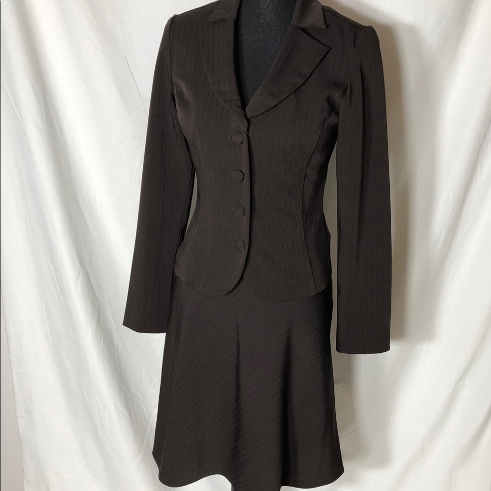 I.N. San Francisco Skirt Set. Brown. Sz 5